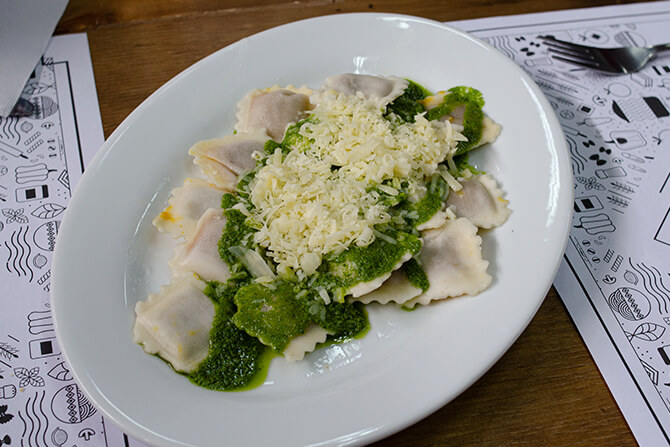 Plato de pastas frescas de Franca Restaurant